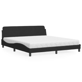 Cama con colchón terciopelo negro 180x200 cm de vidaXL, Camas y somieres - Ref: Foro24-3208453, Precio: 413,07 €, Descuento: %