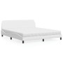 Bed with white synthetic leather mattress 180x200 cm by vidaXL, Beds and slatted bases - Ref: Foro24-3208458, Price: 409,68 €...