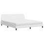 Bed with white synthetic leather mattress 180x200 cm by vidaXL, Beds and slatted bases - Ref: Foro24-3208458, Price: 409,68 €...