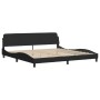 Bed with black fabric mattress 200x200 cm by vidaXL, Beds and slatted bases - Ref: Foro24-3208466, Price: 397,97 €, Discount: %