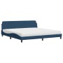 Bed with blue fabric mattress 200x200 cm by vidaXL, Beds and slatted bases - Ref: Foro24-3208470, Price: 423,99 €, Discount: %