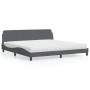 Cama con colchón terciopelo gris oscuro 200x200 cm de vidaXL, Camas y somieres - Ref: Foro24-3208472, Precio: 402,64 €, Descu...