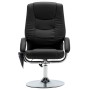 Black synthetic leather massage chair with footrest by vidaXL, Electric massage chairs - Ref: Foro24-248659, Price: 281,81 €,...