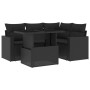 5-teiliges Gartenmöbel-Set und schwarze synthetische Rattankissen von vidaXL, Gartensets - Ref: Foro24-3267245, Preis: 374,82...