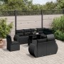 8-teiliges Gartensofa-Set und schwarze synthetische Rattankissen von vidaXL, Gartensets - Ref: Foro24-3268665, Preis: 723,79 ...