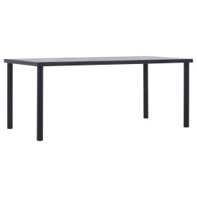 Black and concrete gray MDF dining table 180x90x75 cm by vidaXL, Kitchen and dining tables - Ref: Foro24-281860, Price: 201,8...