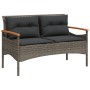 4-teiliges Gartensofa-Set und graue synthetische Rattankissen von vidaXL, Gartensets - Ref: Foro24-368399, Preis: 332,23 €, R...