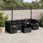 8-teiliges Gartensofa-Set und schwarze synthetische Rattankissen von vidaXL, Gartensets - Ref: Foro24-3267775, Preis: 583,85 ...