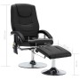 Sillón de masaje con reposapiés cuero sintético negro de vidaXL, Sillones de masaje eléctricos - Ref: Foro24-248659, Precio: ...