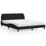 Cama con colchón de tela negro 160x200 cm de vidaXL, Camas y somieres - Ref: Foro24-3208426, Precio: 442,82 €, Descuento: %