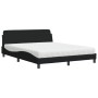 Cama con colchón de tela negro 160x200 cm de vidaXL, Camas y somieres - Ref: Foro24-3208426, Precio: 442,82 €, Descuento: %