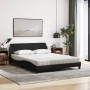 Cama con colchón de tela negro 160x200 cm de vidaXL, Camas y somieres - Ref: Foro24-3208426, Precio: 442,82 €, Descuento: %