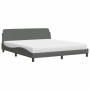 Cama con colchón de tela gris oscuro 180x200 cm de vidaXL, Camas y somieres - Ref: Foro24-3208445, Precio: 379,58 €, Descuent...