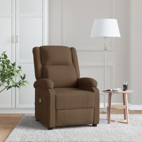 Sillón de masaje eléctrico tela marrón de vidaXL, Sillones de masaje eléctricos - Ref: Foro24-248700, Precio: 244,99 €, Descu...