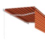 Manual retractable awning with orange and brown blinds 3x2.5 m by vidaXL, Awnings - Ref: Foro24-3069260, Price: 293,12 €, Dis...