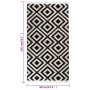 Black and beige flat woven outdoor rug 80x150 cm by vidaXL, Outdoor protectors - Ref: Foro24-317066, Price: 29,83 €, Discount: %