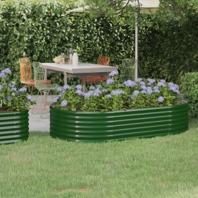 Green powder coated steel flower bed planter 175x100x36 cm by vidaXL, Pots and planters - Ref: Foro24-318988, Price: 43,94 €,...