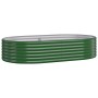 Green powder coated steel flower bed planter 175x100x36 cm by vidaXL, Pots and planters - Ref: Foro24-318988, Price: 44,27 €,...