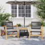 Garden chairs 2 pcs acacia wood and black synthetic rattan by vidaXL, Garden sets - Ref: Foro24-365868, Price: 132,85 €, Disc...