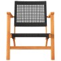 Garden chairs 2 pcs acacia wood and black synthetic rattan by vidaXL, Garden sets - Ref: Foro24-365868, Price: 132,85 €, Disc...