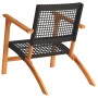 Garden chairs 2 pcs acacia wood and black synthetic rattan by vidaXL, Garden sets - Ref: Foro24-365868, Price: 132,85 €, Disc...