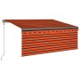 Toldo retráctil automático con persiana naranja y marrón 3x2,5m de vidaXL, Toldos - Ref: Foro24-3069390, Precio: 342,51 €, De...