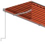 Toldo retráctil automático con persiana naranja y marrón 3x2,5m de vidaXL, Toldos - Ref: Foro24-3069390, Precio: 342,51 €, De...