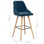 Kitchen stools 2 units blue velvet by vidaXL, Kitchen stools - Ref: Foro24-289463, Price: 211,99 €, Discount: %