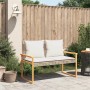 Gartenbank mit beigem Kissenmix aus synthetischer Rattan-Akazie von vidaXL, Gartenbänke - Ref: Foro24-365863, Preis: 108,74 €...