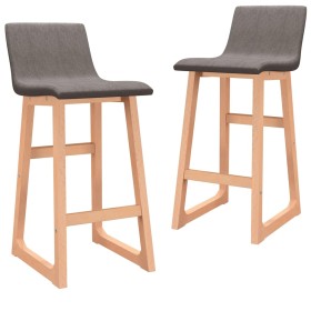 Kitchen stools 2 units light gray fabric by vidaXL, Kitchen stools - Ref: Foro24-289397, Price: 141,87 €, Discount: %