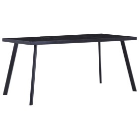 Black tempered glass dining table 180x90x75 cm by vidaXL, Kitchen and dining tables - Ref: Foro24-281875, Price: 192,99 €, Di...