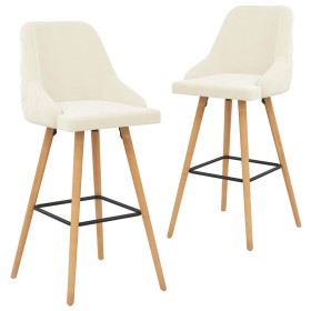 Kitchen stools 2 units cream velvet by vidaXL, Kitchen stools - Ref: Foro24-289556, Price: 171,99 €, Discount: %