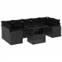 Set de sofás de jardín 8 piezas y cojines ratán sintético negro de vidaXL, Conjuntos de jardín - Ref: Foro24-3267145, Precio:...