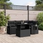 5-piece garden furniture set and black synthetic rattan cushions by vidaXL, Garden sets - Ref: Foro24-3267875, Price: 401,78 ...