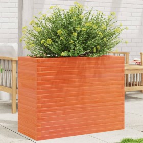 Solid wax brown pine wood planter 90x40x68.5 cm by vidaXL, Pots and planters - Ref: Foro24-3282491, Price: 213,99 €, Discount: %