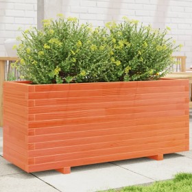 Solid wax brown pine wood planter 110x40x49.5 cm by vidaXL, Pots and planters - Ref: Foro24-3282561, Price: 191,25 €, Discoun...