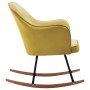 Mustard Yellow Velvet Rocking Chair by vidaXL, Rocking chairs - Ref: Foro24-289525, Price: 102,78 €, Discount: %