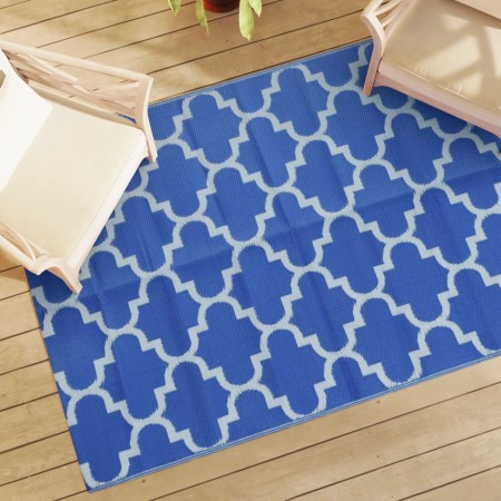 Alfombra de exterior PP azul 140x200 cm de vidaXL, Protectores para exterior - Ref: Foro24-316999, Precio: 29,65 €, Descuento: %