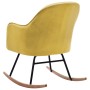 Mustard Yellow Velvet Rocking Chair by vidaXL, Rocking chairs - Ref: Foro24-289525, Price: 102,78 €, Discount: %