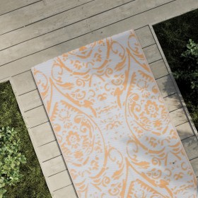 Orange and white PP outdoor rug 80x250 cm by vidaXL, Outdoor protectors - Ref: Foro24-317039, Price: 26,99 €, Discount: %