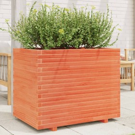 Solid wax brown pine wood planter 90x60x72.5 cm by vidaXL, Pots and planters - Ref: Foro24-3282606, Price: 274,77 €, Discount: %