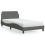 Cama con colchón tela gris oscuro 100x200 cm de vidaXL, Camas y somieres - Ref: Foro24-3208345, Precio: 270,16 €, Descuento: %