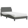 Cama con colchón tela gris oscuro 100x200 cm de vidaXL, Camas y somieres - Ref: Foro24-3208345, Precio: 270,16 €, Descuento: %