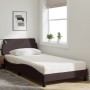 Bed with dark brown fabric mattress 100x200 cm by vidaXL, Beds and slatted bases - Ref: Foro24-3208347, Price: 237,99 €, Disc...