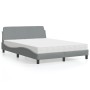 Bed with light gray fabric mattress 120x200 cm by vidaXL, Beds and slatted bases - Ref: Foro24-3208364, Price: 342,70 €, Disc...