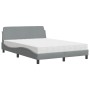 Bed with light gray fabric mattress 120x200 cm by vidaXL, Beds and slatted bases - Ref: Foro24-3208364, Price: 342,70 €, Disc...