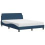 Bett mit blauer Stoffmatratze 120x200 cm von vidaXL, Betten und Lattenroste - Ref: Foro24-3208370, Preis: 327,99 €, Rabatt: %