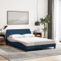 Bett mit blauer Stoffmatratze 120x200 cm von vidaXL, Betten und Lattenroste - Ref: Foro24-3208370, Preis: 327,99 €, Rabatt: %