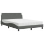 Cama con colchón tela gris oscuro 140x190 cm de vidaXL, Camas y somieres - Ref: Foro24-3208385, Precio: 316,78 €, Descuento: %