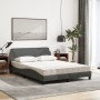 Cama con colchón tela gris oscuro 140x190 cm de vidaXL, Camas y somieres - Ref: Foro24-3208385, Precio: 313,99 €, Descuento: %